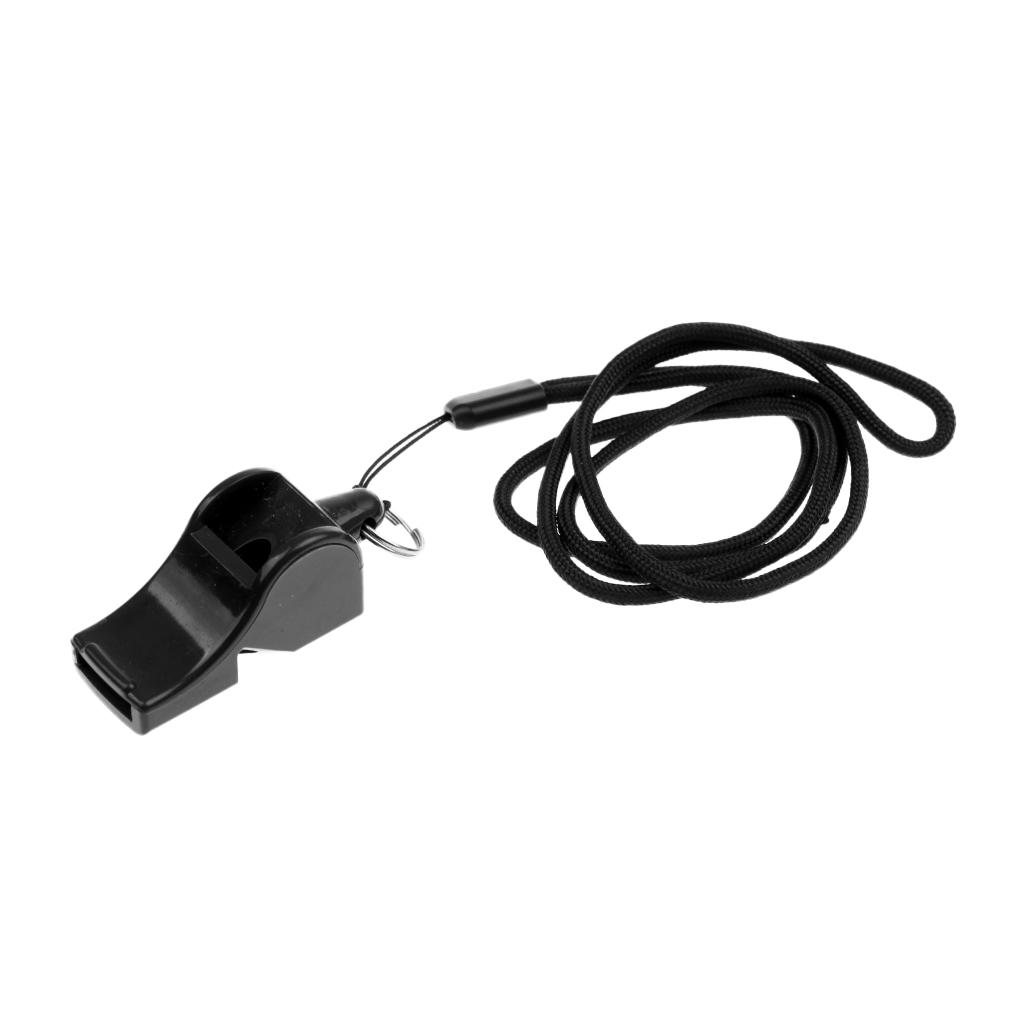 Durable Plastic Emergency Survival Whistle with Lanyard for Marine Boat Kayaking Safety Outdoor Sports Camping Hiking