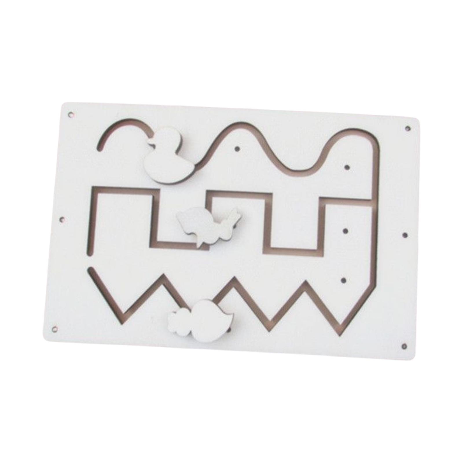 Unpainted Busy Board Slide Track ,Motor Skill Indoor Play Montessori Early Educational, slide Track Sensory Board Parts, for Game Gifts
