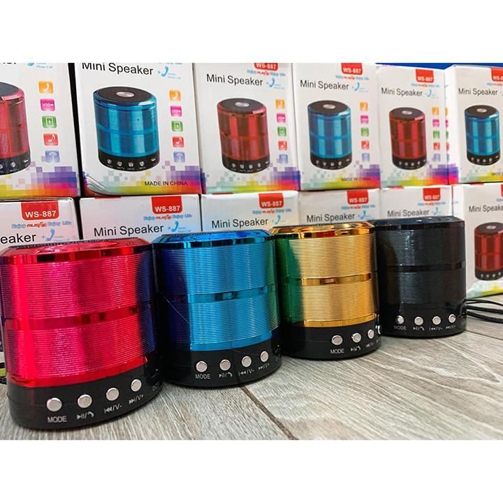 Loa Mini bluetooth, thẻ nhớ speaker WS 887 chất lượng cao âm thanh sống động