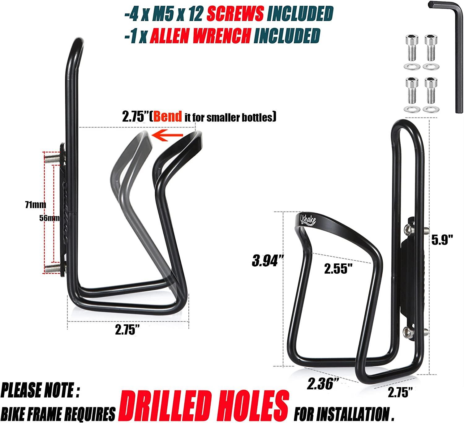Lồng đựng chai nước, Khung lồng cho xe đạp MTB cơ bản Xe đạp hợp kim nhôm Trọng lượng nhẹ Giá đỡ chai nước