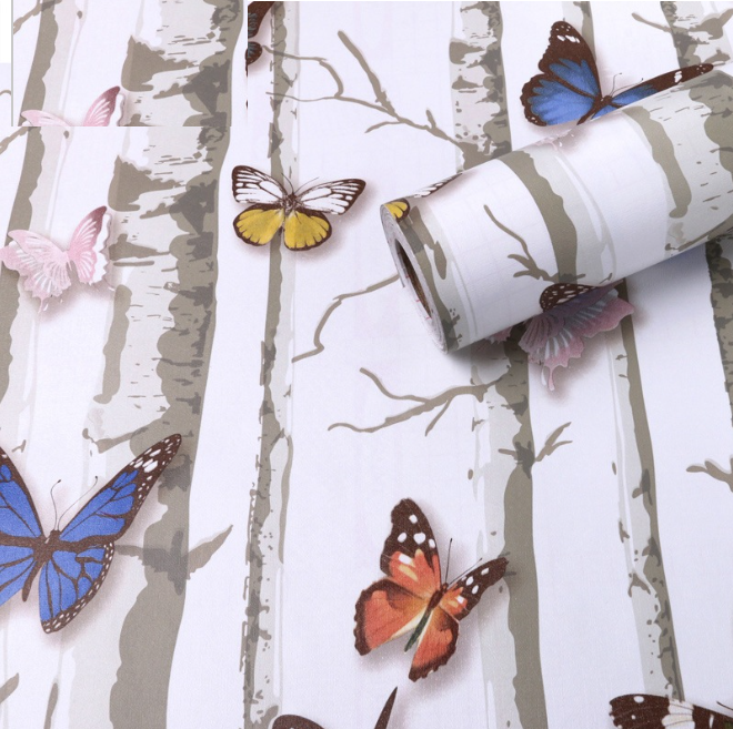 Combo 10 mét giấy dán tường, decal dán tường trang trí nhà cửa BƯỚM SẮC MÀU khổ 45cm