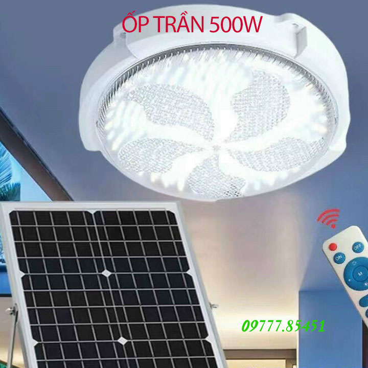 Đèn Năng Lượng Ốp Trần 500W, Tặng Kèm Điều Khiển Từ Xa  - 097 .77.85 451  Tuổi thọ trên 50.000h