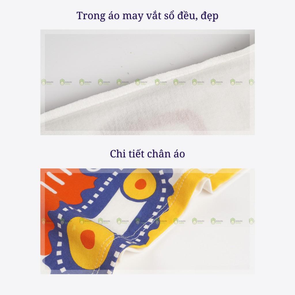 Áo Ba Lỗ Bé Gái , Bé Trai Minky Mom Vải Cotton 100% Trắng Basic Họa Tiết Dễ Thương, Áo 3 Lỗ Cho Bé Mặc Hè MKMA2115