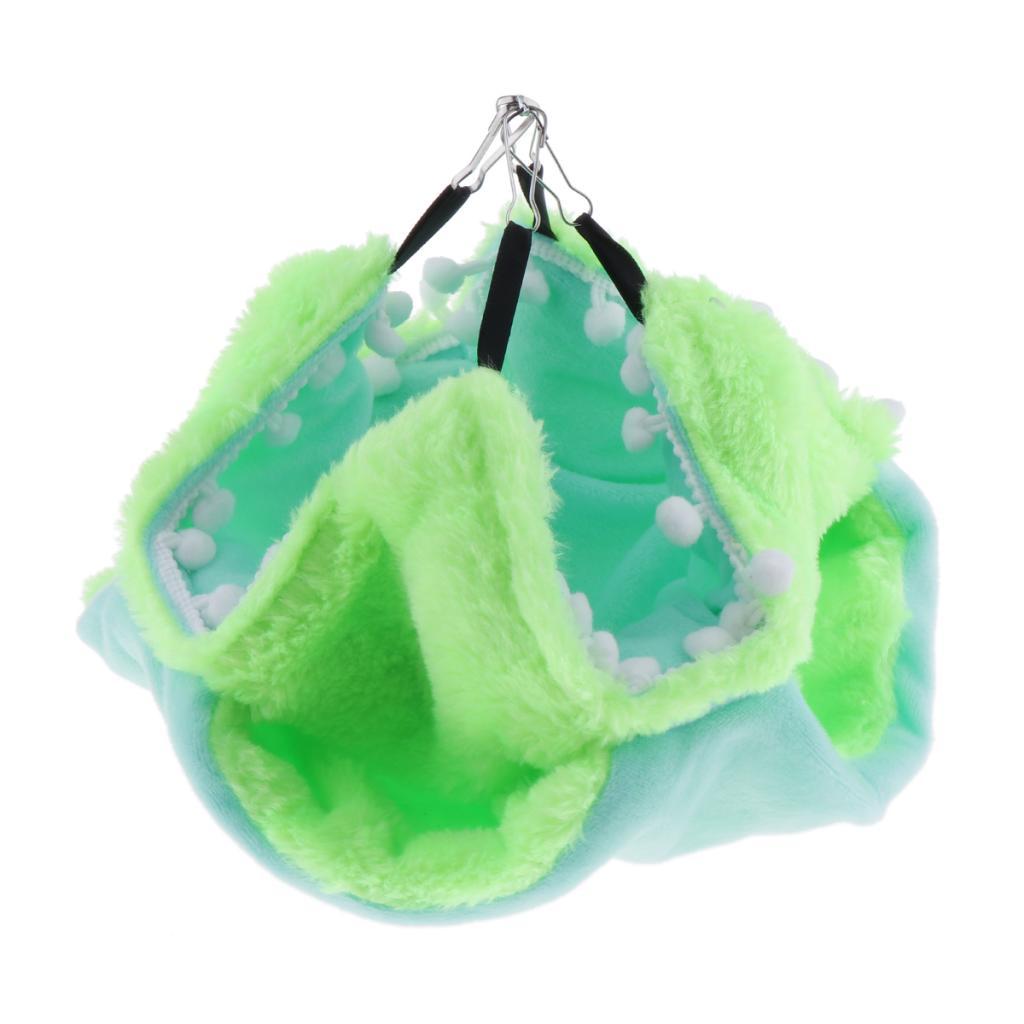Small Animal Birds Cozy Hammock Winter Warm Nest For Hamster Birds Parrot Green