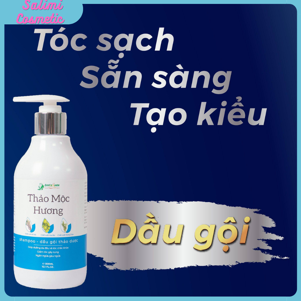 Bộ Đôi Dầu Gội &amp; Dầu Xả Thảo Dược THẢO MỘC HƯƠNG Quyên Lara - Giúp Ngăn Ngừa Rụng Tóc, Kích Thích Mọc Tóc, Phục Hồi Tóc Hư Tổn, Cung Cấp Dưỡng Chất Cho Tóc Luôn Chắc Khỏe, Suôn Mượt Tự Nhiên | Dung Tích 300ml - HÀNG CHÍNH HÃNG