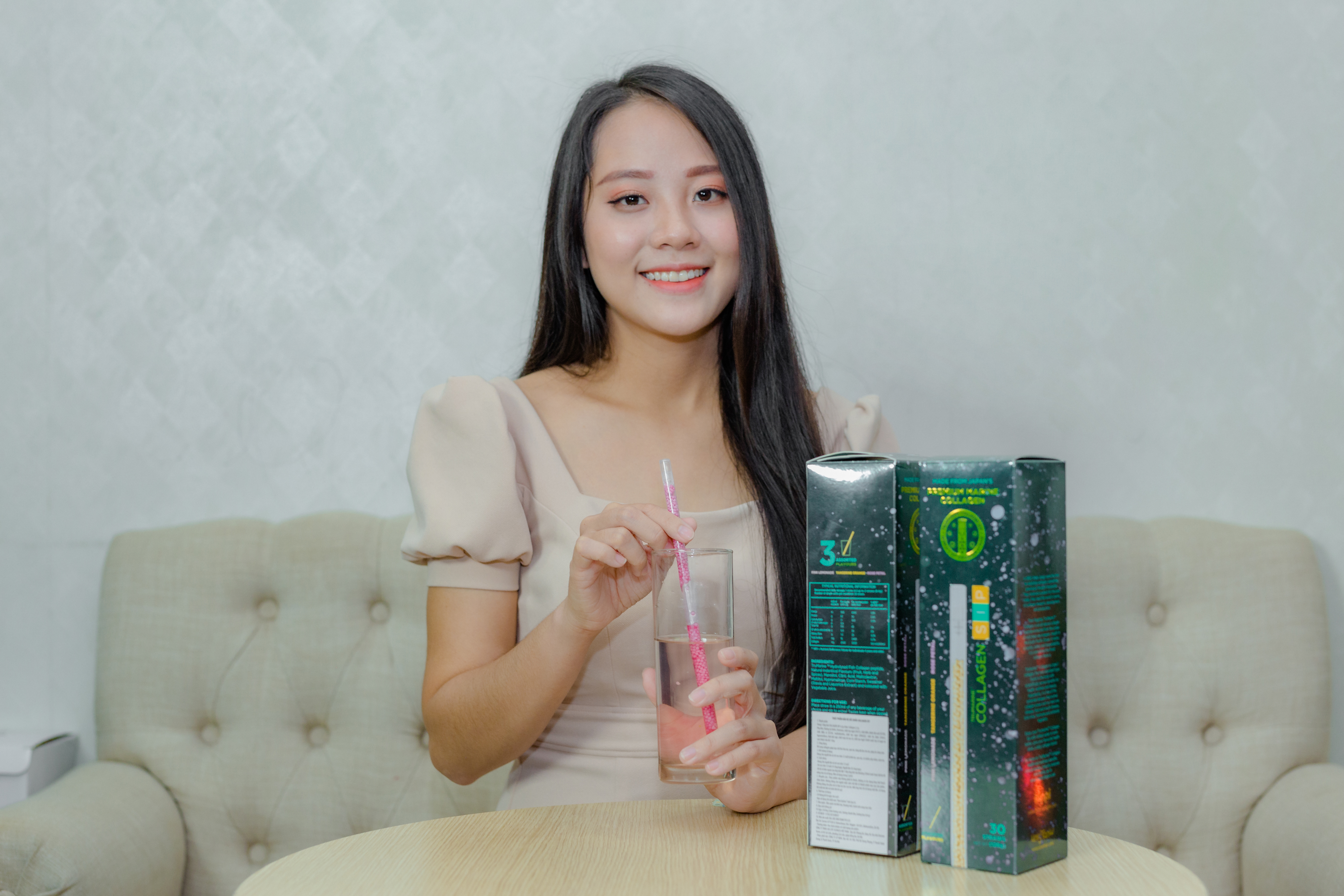 Ống hút bổ sung Collagen giúp hạn chế lão hóa da, sạm da, bảo vệ sức khỏe - Collagen Sip Straw