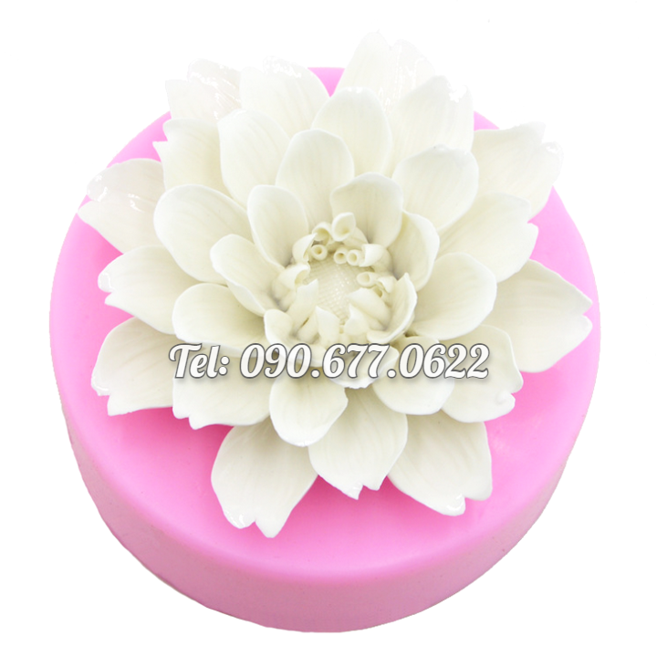 Khuôn silicone làm rau câu hoa cúc 3 tầng đại đóa loại 11 cm - Mã số 1384