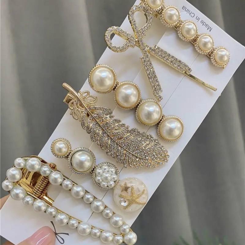 Set 6 Kẹp Tóc Siêu Sang Chảnh Xinh Đẹp Cho Nữ