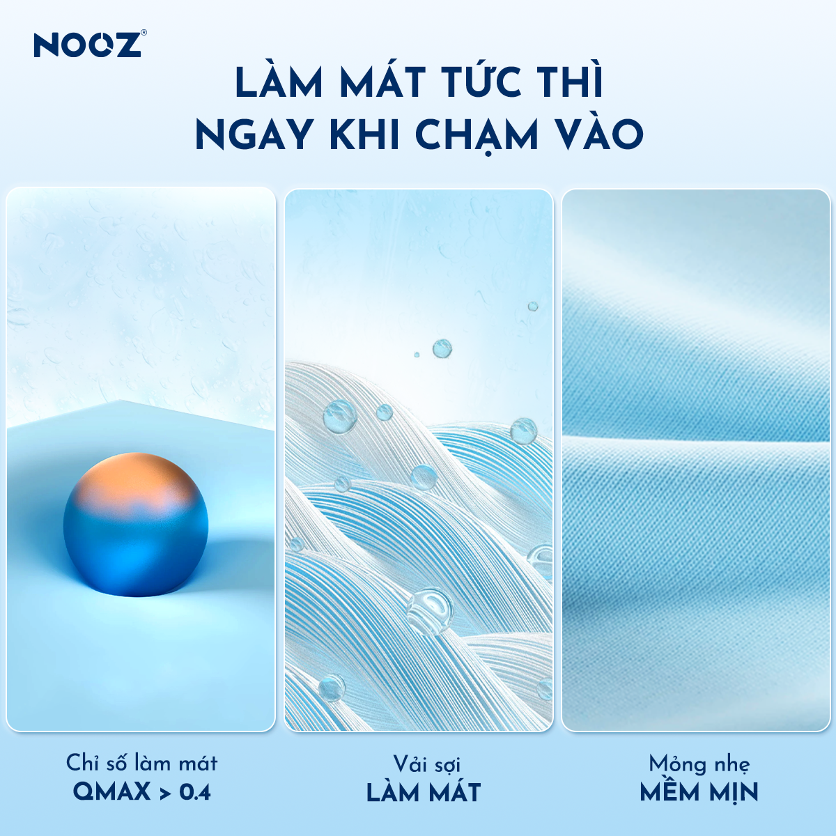 Chăn Lạnh NOOZ Mền Điều Hoà Nhiệt Độ Mùa Hè Siêu Mát Lạnh Lõi Bông Mềm Mịn
