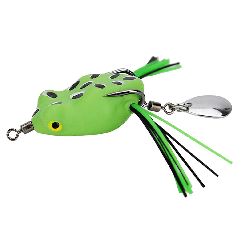 RUBBER FROG LURES WIRE TRACE TREBLE HOOKS PIKE BASS COURSE FISHING