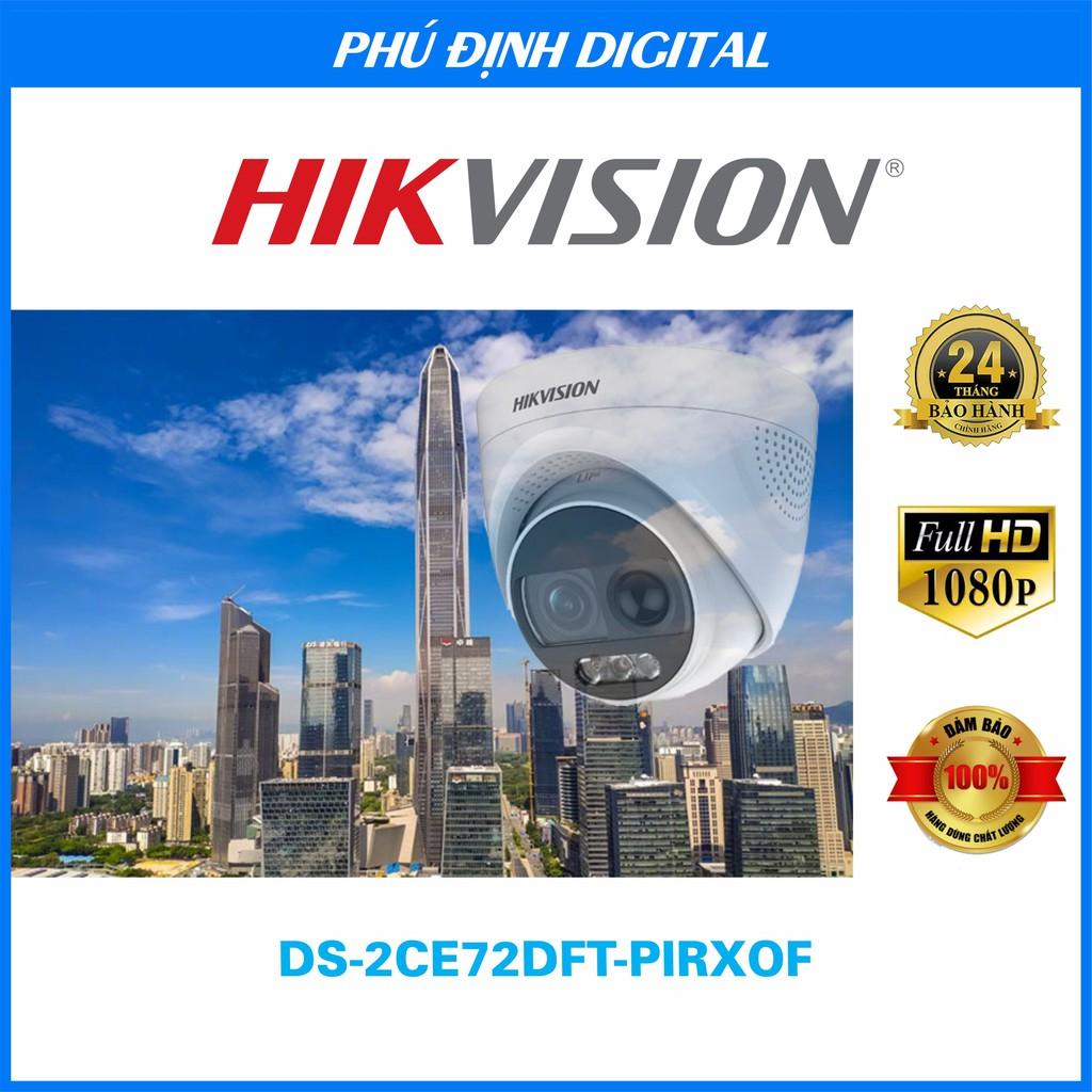 Camera HDTVI Colorvu 2MP HIKVISION DS-2CE72DFT-PIRXOF - HÀNG CHÍNH HÃNG