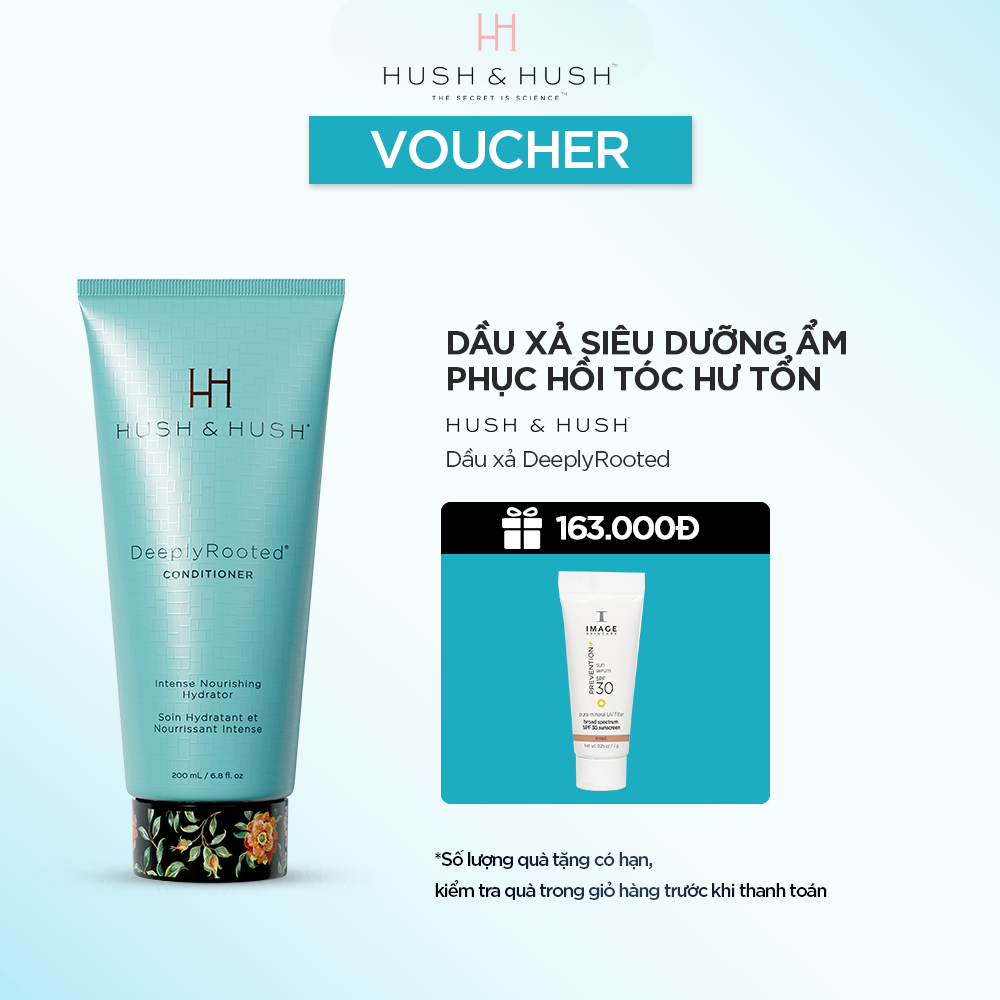 Dầu Xả Tái Tạo Cấu Trúc Tóc Và Da Đầu Hush &amp; Hush Deeply Rooted Conditioner 200ml