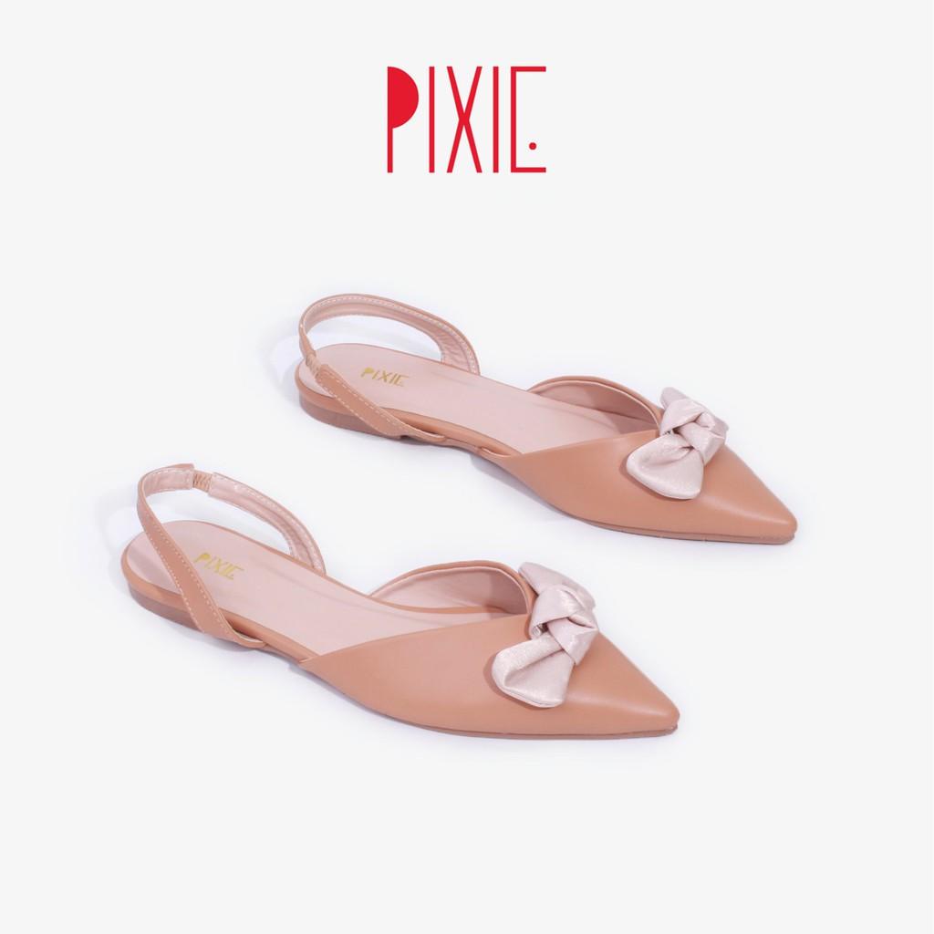 Giày Sục 1cm Nơ Lụa Pixie X756