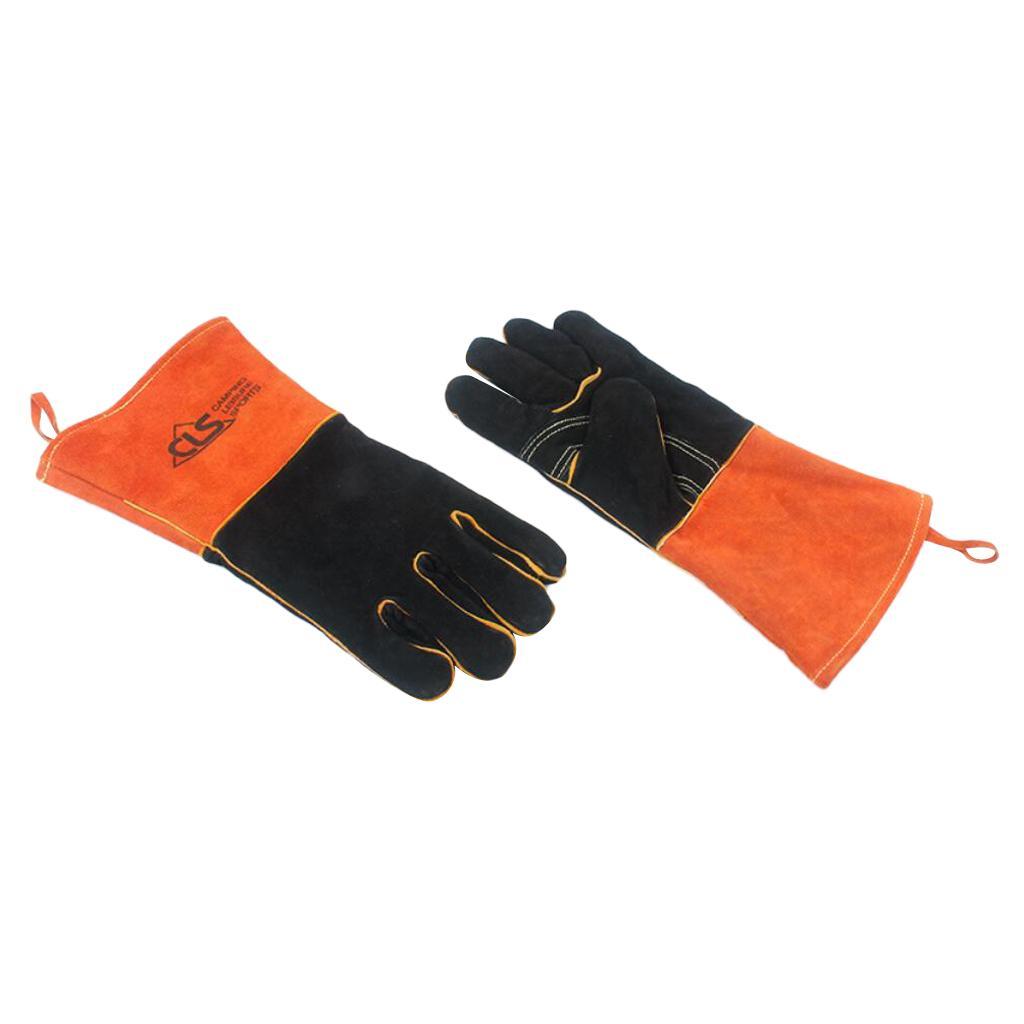 BBQ Grill Gloves Baking Gloves Heat Resistant Protective Welding Gloves