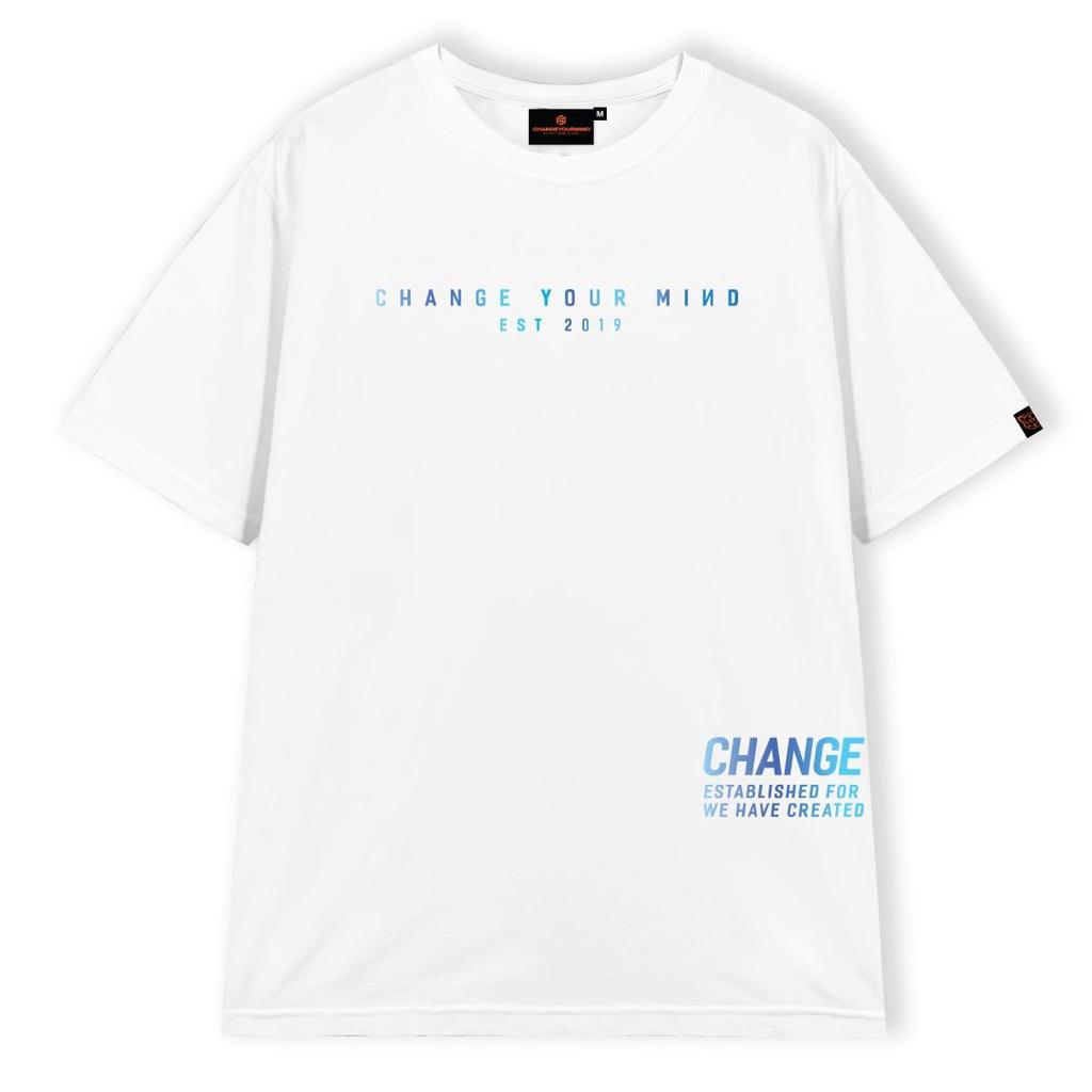 Áo thun phản quang chuyển màu theo ánh sáng - PURPLE TO BLUE HOLOGRAM TEE Change Your Mind - 2 màu đen trắng