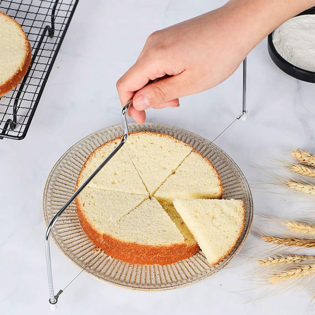 2pccs Glate Steel Cắt bằng thép không gỉ, với giá đỡ bánh bằng thép không gỉ cho bánh cấp, bánh điều chỉnh hai dây, cắt dây cắt dây, lát cắt bạc, lát bạc