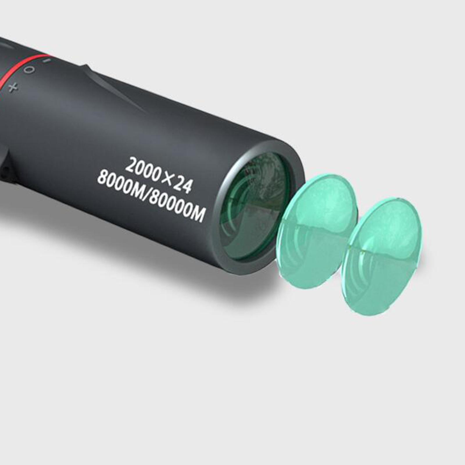 2000×24 Telescope Portable Telescope Accessory Telescope Single Tube Telescope for Tourism Camping Outdoor Hiking
