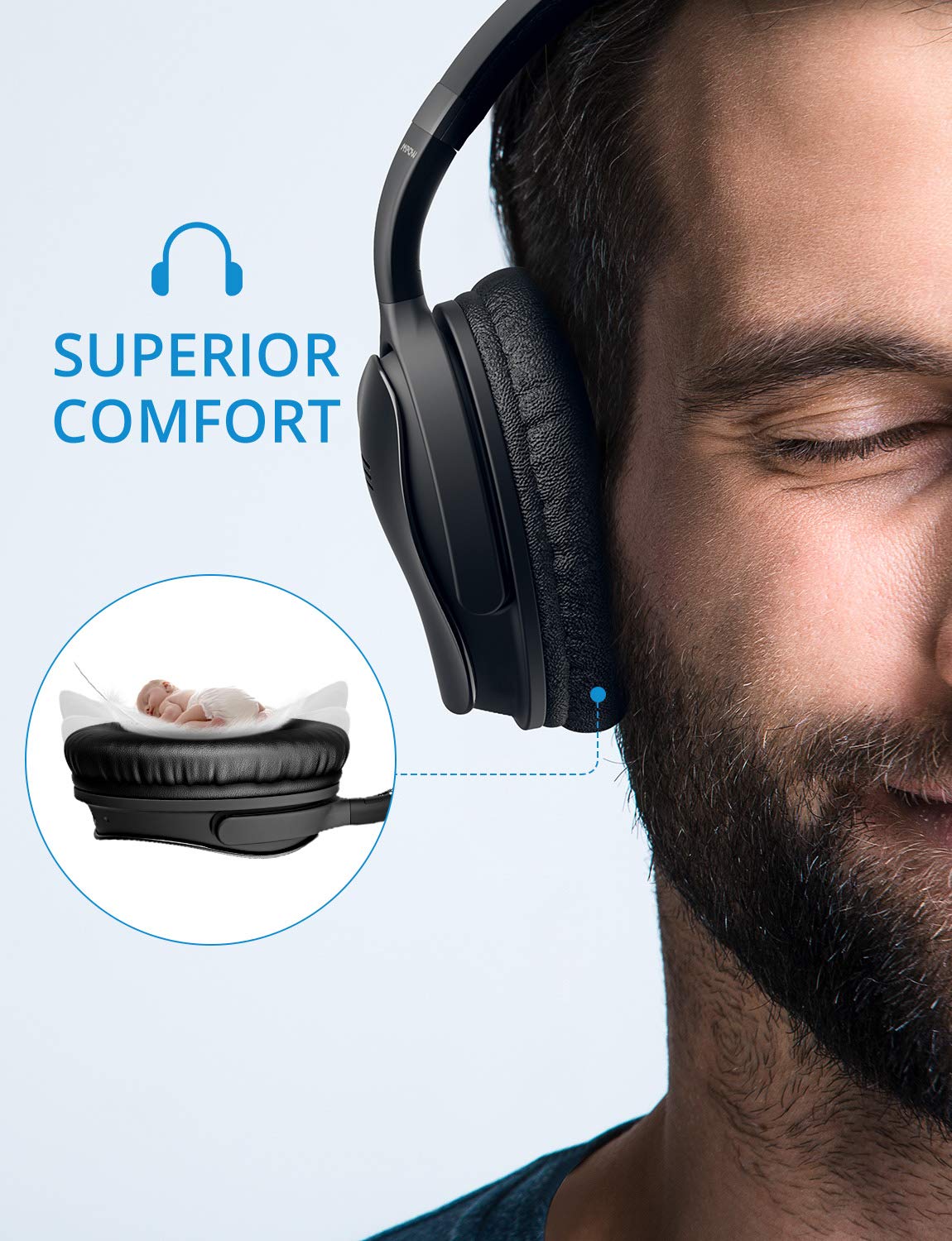 Tai Nghe Khử Ổn Bluetooth Không Dây Đàm Thoại Cao Cấp MPOW - Hàng chính hãng