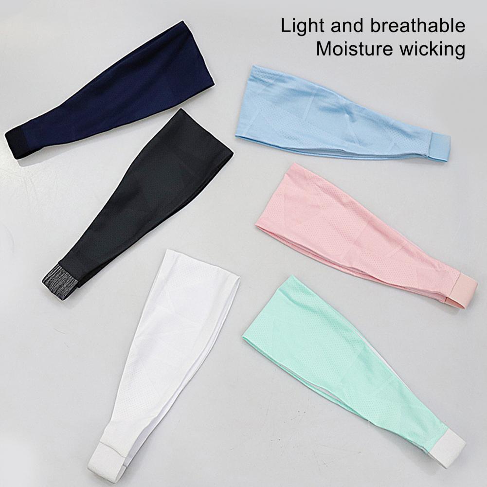Thể thao Headband Hấp thụ mồ hôi đầu gói tóc Yoga thể thao trên băng đô dây Yoga Nữ Yoga Nông áo thể thao Color: Sky Blue
