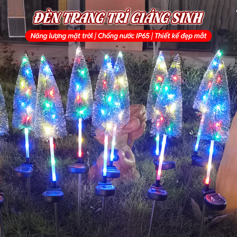 Đèn trang trí năng lượng mặt trời Cây thông, tiết kiệm điện, bóng siêu sáng, chống thấm nước - DA3202