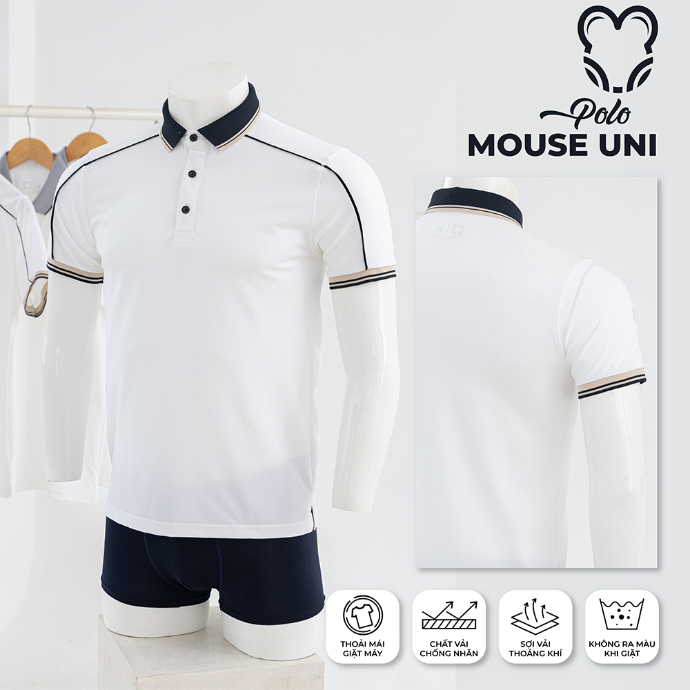 Áo Polo nam/ Áo thun nam cổ bẻ - MOUSE UNI Basic - Vải cá sấu lạnh xuất khẩu - Form chuẩn, sang trọng, thanh lịch, thời thượng