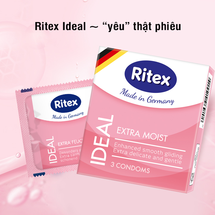 Combo 3 chiếc bao cao su Ritex JN-RITEX-IDEAL3