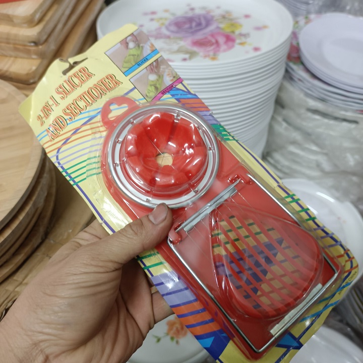 Dụng cụ cắt trứng luộc 2 trong 1 bằng thép không gỉ
