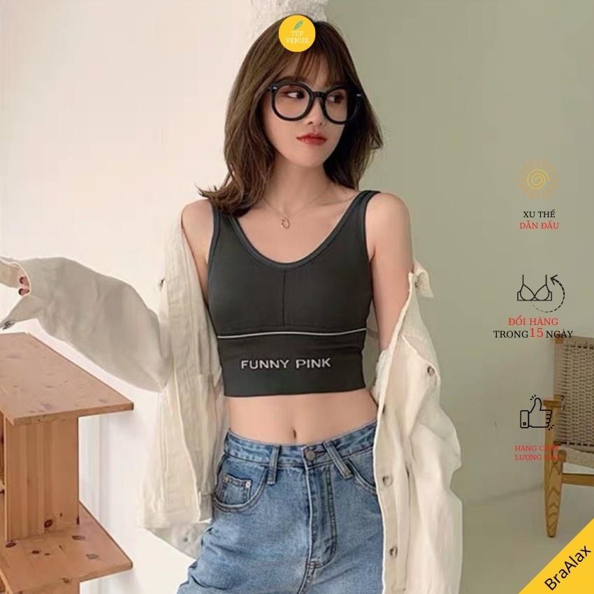 Áo Bra Gym Yoga Bra Thể Thao Dáng Croptop Khoét Hở Lưng Cotton Tăm Tep-BraAlax TEP FASHION BRA-ALEX02