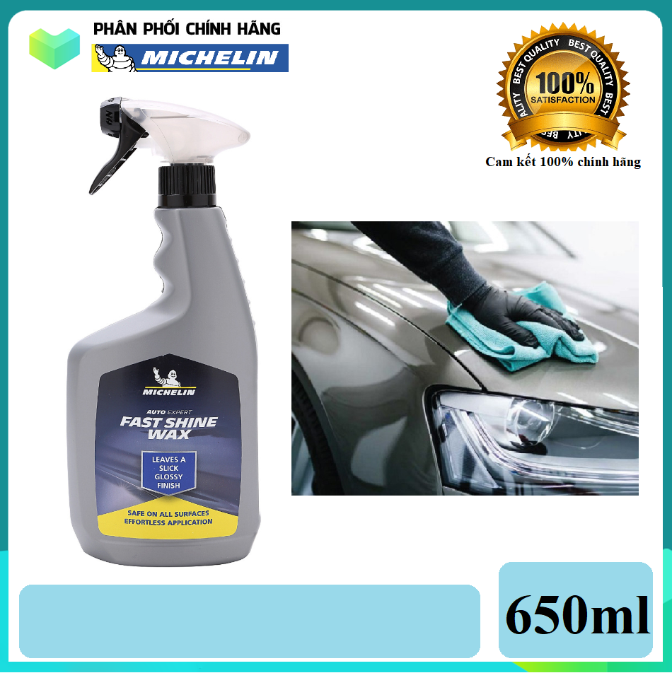 Dung dịch vệ sinh ngoại thất Michelin Fast Shine Wax 31951 - 650ml - Hàng chính hãng