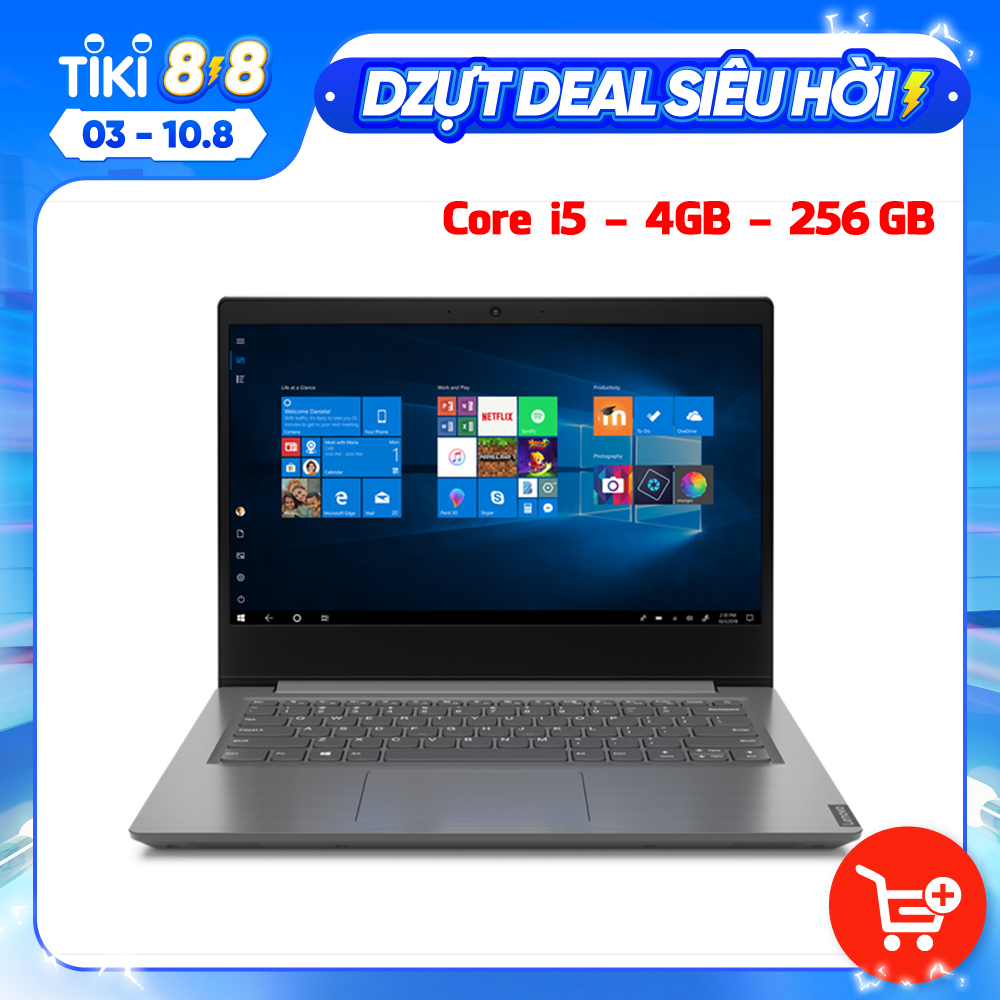 Laptop Lenovo V14-IIL 82C400W3VN (Core i5-1035G1/ 4GB DDR4 2666Mhz/ 256GB M.2 2242 PCIe NVMe/ 14 HD/ Dos) - Hàng Chính Hãng