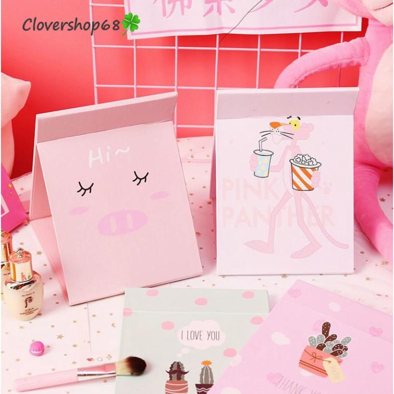 Gương trang điểm để bàn có thể gấp gọn siêu Kute