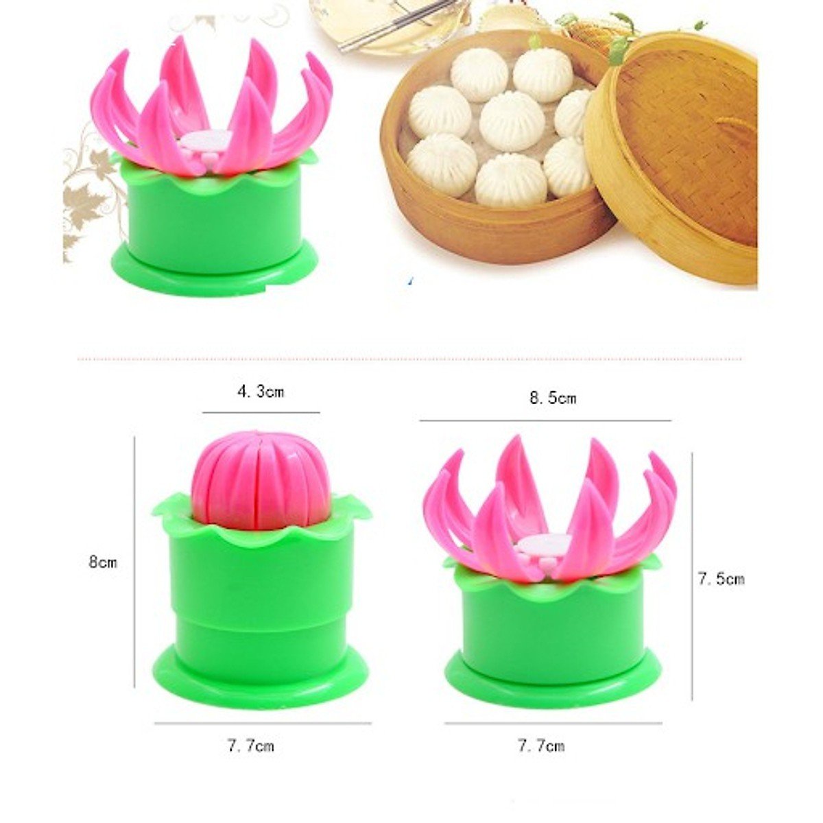 Khuôn Bánh Bao Hình Hoa Sen Tiện Dụng Dễ Làm