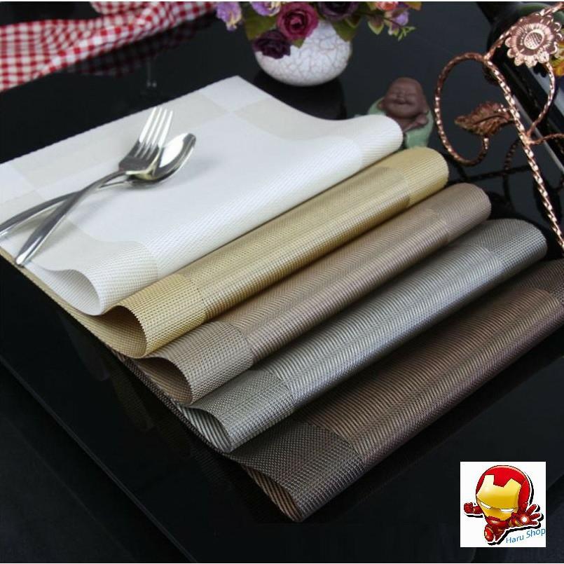 Miếng lót bàn ăn PVC Polyester   phong cách châu Âu 45x30cm