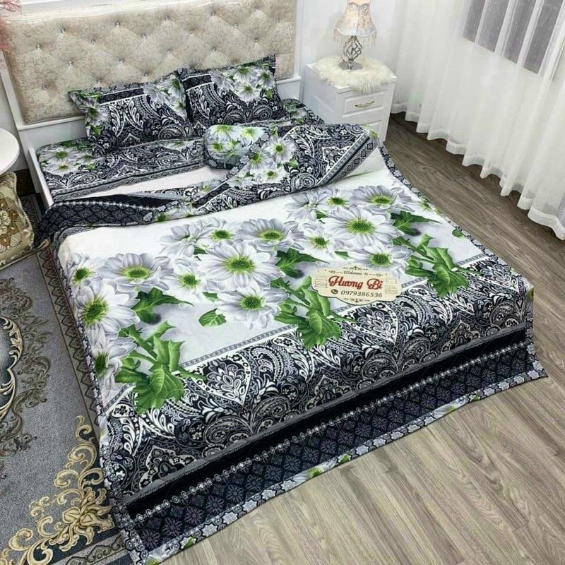 Bộ chăn hè ga gối cottonpoly 5 món