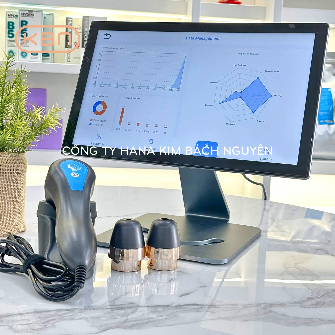 Máy phân tích da đầu và tóc AI Smart Chính Hãng