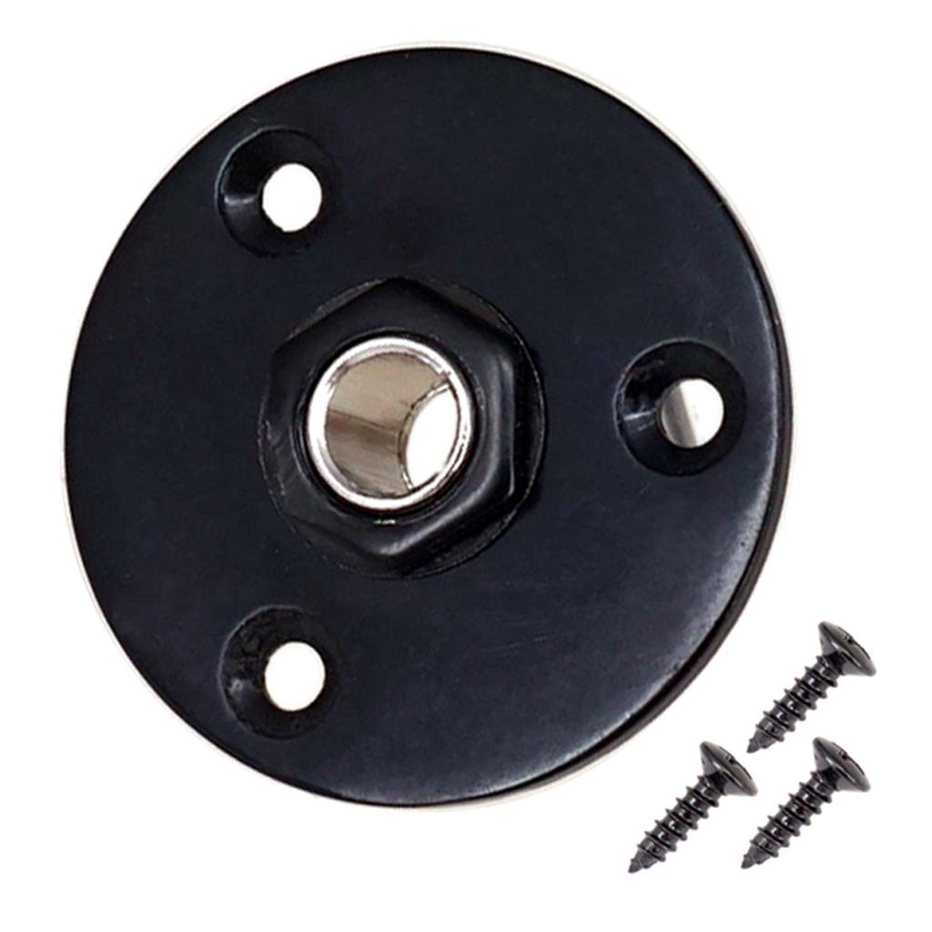 3 Pcs 6.35mm 1/4'' Guitar Mono Output Jack Plate for Electric Guitar Bass