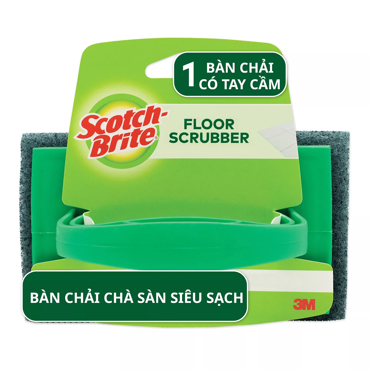 Bàn chải chà sàn siêu sạch không trầy xước Scotch-Brite 3M - Cước xanh 7722 siêu sạch, Cước trắng 7723 không trầy xước, Chà sàn nhà tắm, toilet