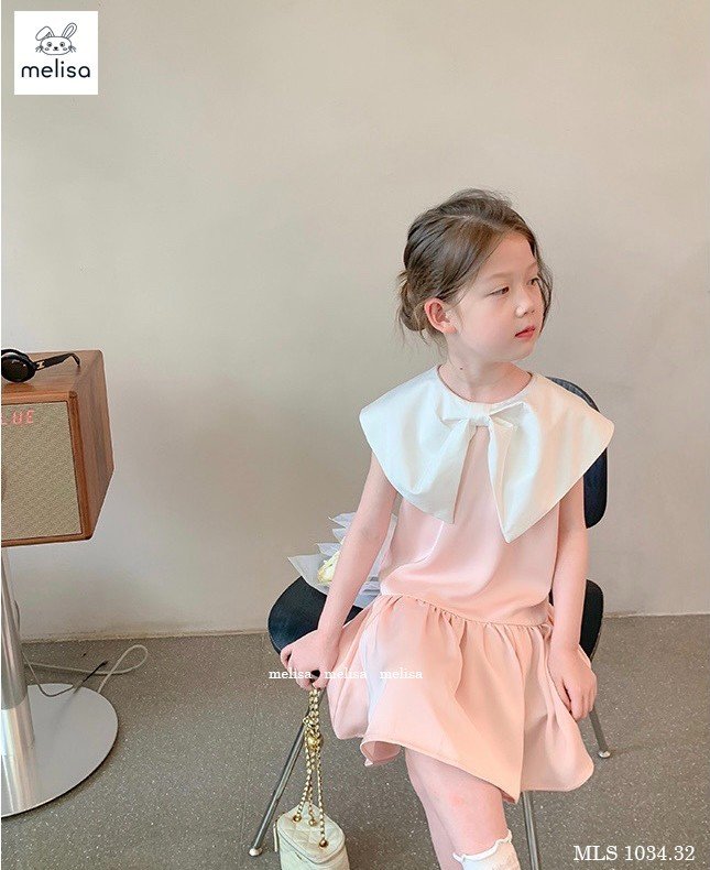 Đầm váy babydoll mùa hè cho bé gái phong cách Hàn Quốc từ 12-35kg chất lụa mềm mịn mát