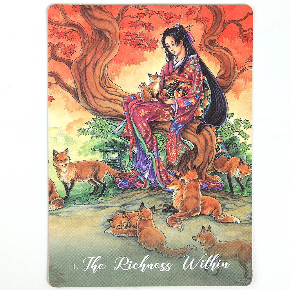  Bài Fox Fire The Kitsune Oracle 45 Lá Bài Tặng Đá Thanh Tẩy