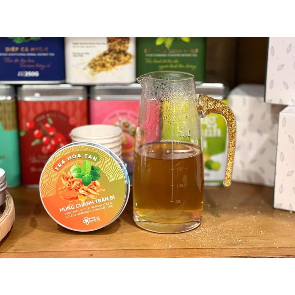 Trà húng chanh trần bì Hygie hộp giấy 120g - dạng hòa tan tiện lợi, thơm ngon, đậm đặc, giảm ho,khan tiếng