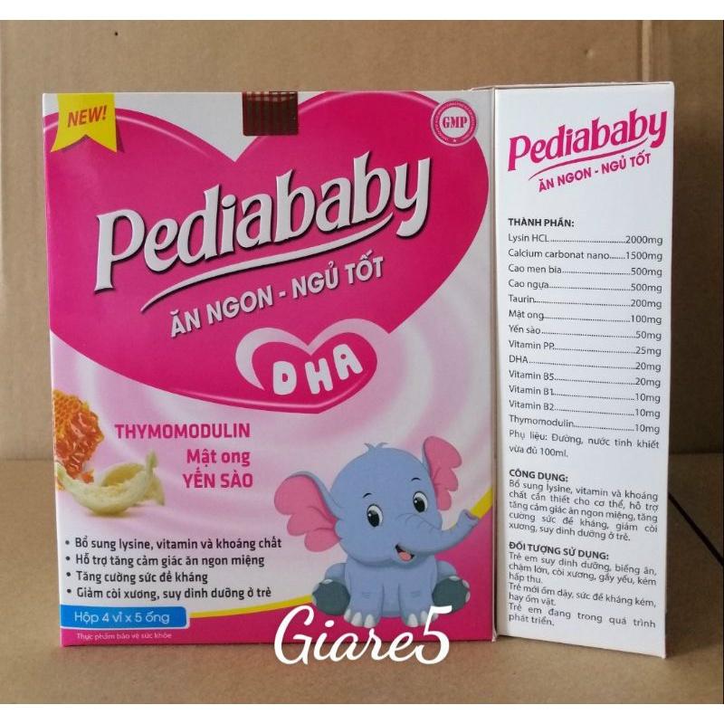 Pediababy DHA ăn ngon ngủ tốt tăng cường sức đề kháng, giảm còi xương và suy dinh dưỡng ở trẻ.
