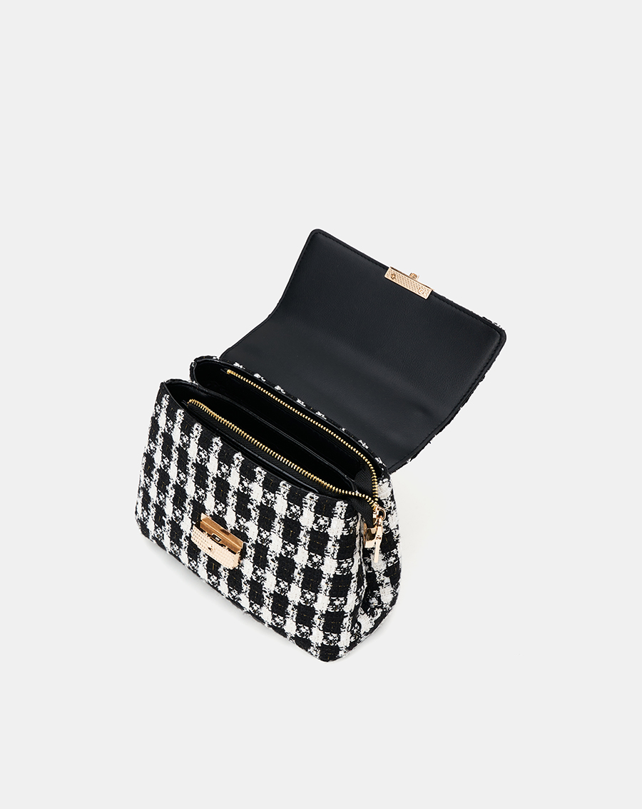 Túi Xách Nữ Thời Trang JUNO Cỡ Nhỏ Top Handle Phối Tweed TXN748