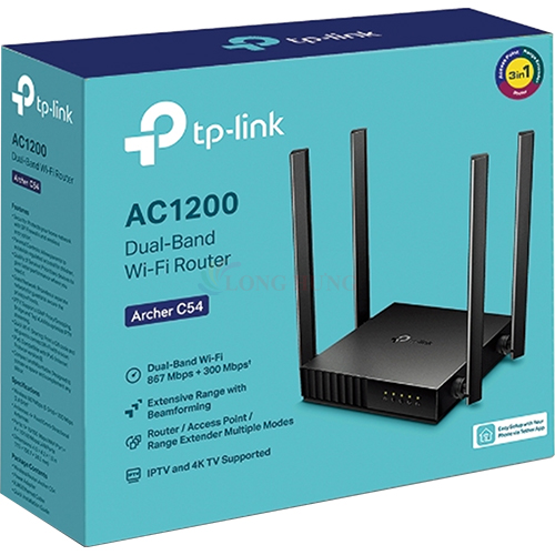 Thiết bị định tuyến mạng không dây TP-Link Router Wifi AC1200 Archer C54 - Hàng chính hãng