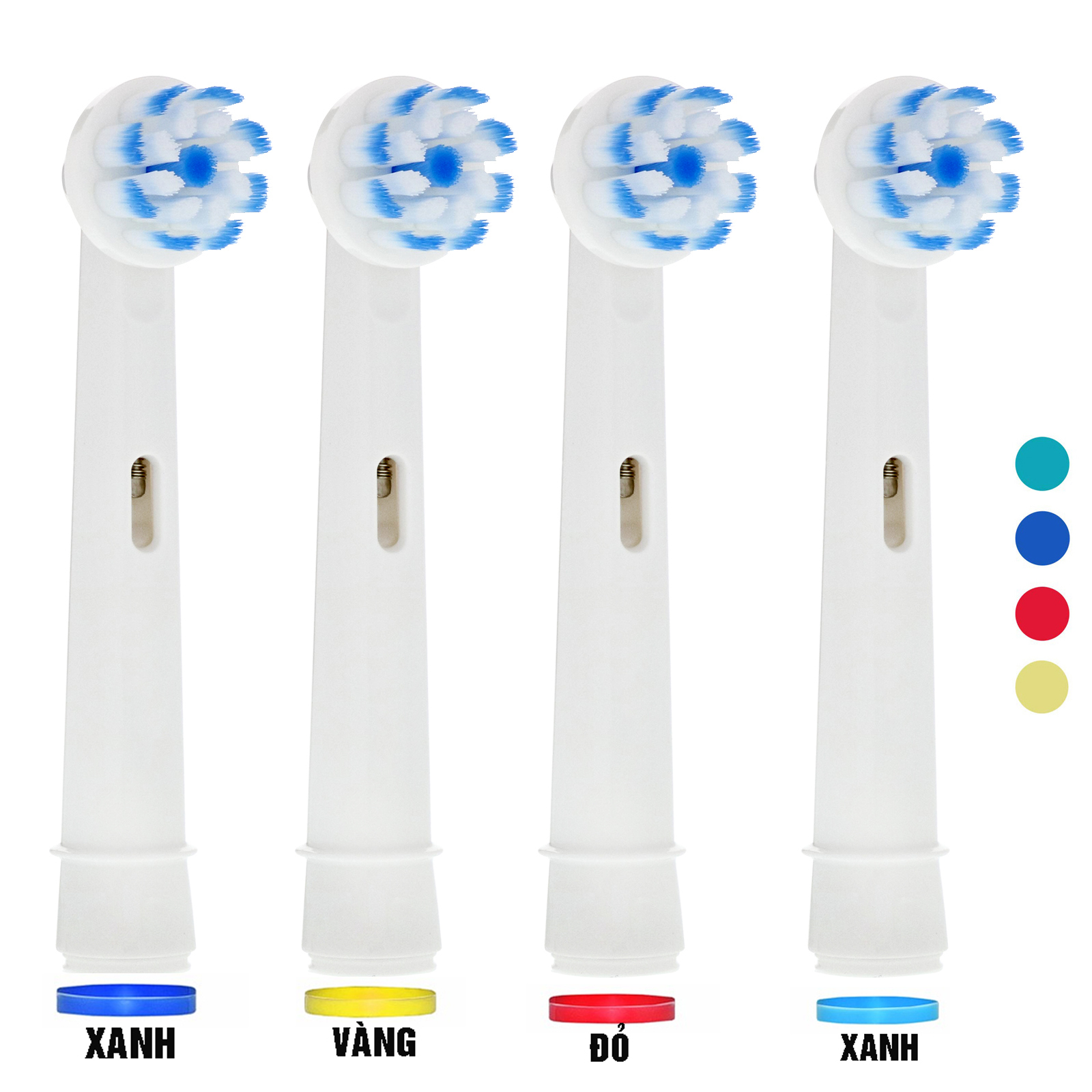 Cho máy Oral B Braun, Set bộ 4 Đầu Bàn Chải đánh răng điện thay thế Dan House New Gum Care, sợi cước siêu mềm, cho răng lợi nhạy cảm