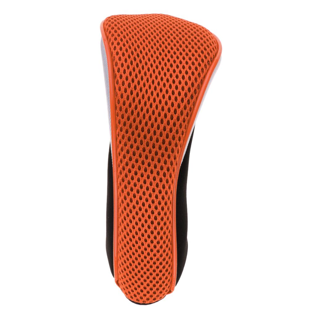 Golf Hybrid UT Club Head Cover Headcover & Adjustable Number Tag 2 3 4 5 7 X - Premium, Durable & Portable - Orange, 2 Pieces