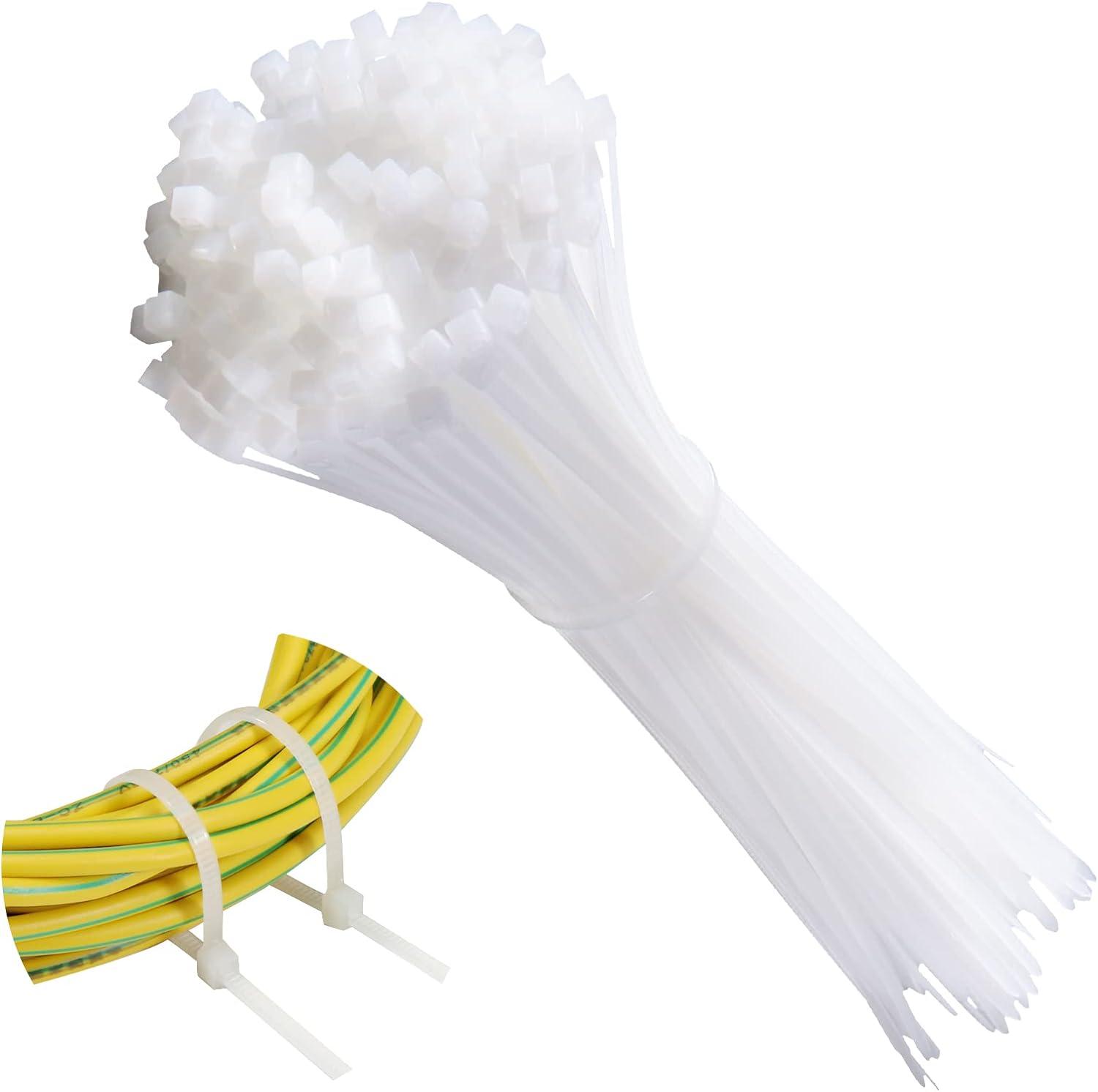 Dây buộc cáp điện 200 x 3,6 mm Dây buộc cáp nylon, Dây buộc thực vật, Dây nhựa, 100 Cái, Màu trắng