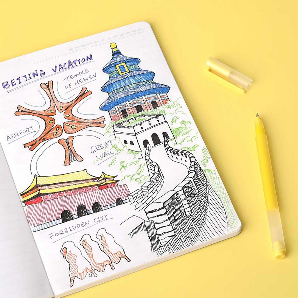 Lốc 5 cái bút đầy màu sắc trung tính Xiaomi Gel Pen With 0.5 Refill Neutral
