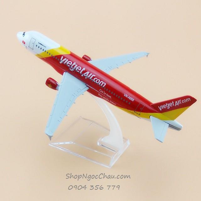 Mô hình máy bay tĩnh Airbus A320 Vietjet Air 16cm