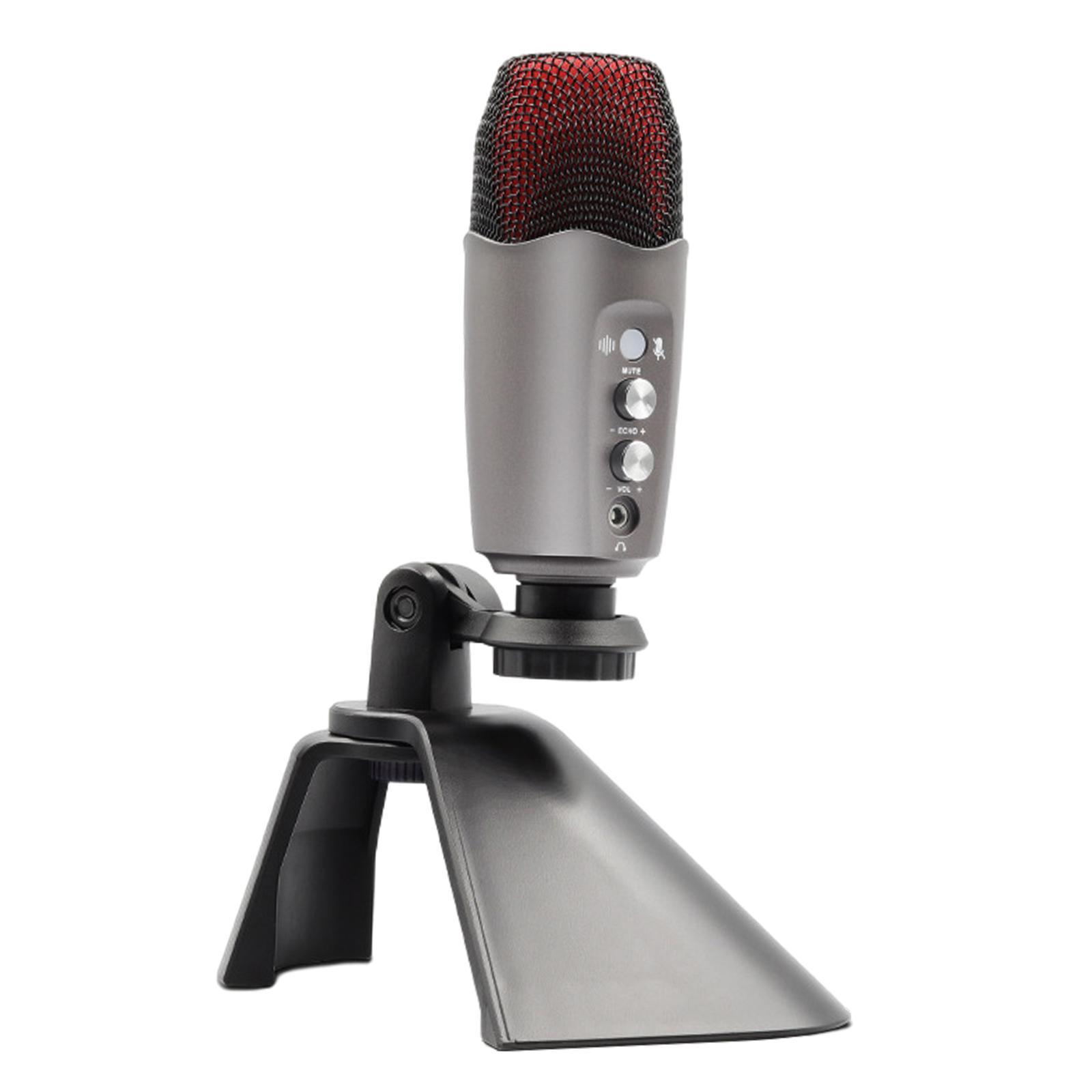 Condenser USB Microphone w/Stand for PC Laptop Gaming Studio Recording