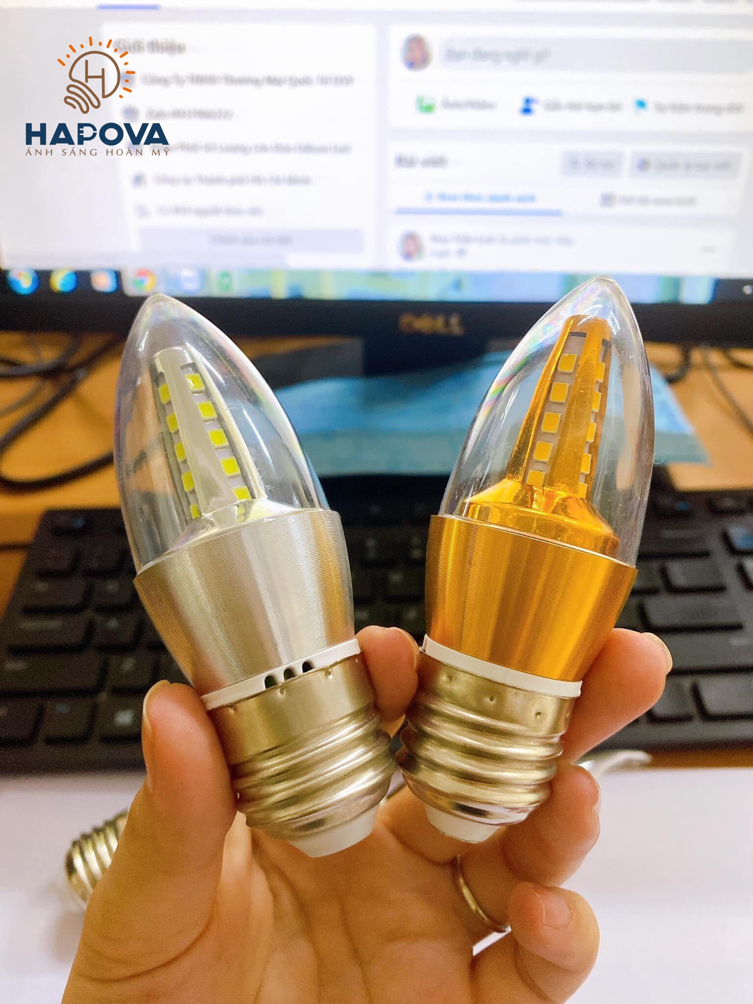 Bóng đèn Led Edison nến râu ánh sáng vàng 4W HAPOVA DESNY 2028